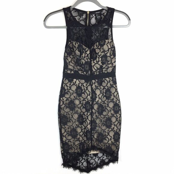 Forever 21 Full Lace Overlay Halter Neck Dress - Picture 1 of 8